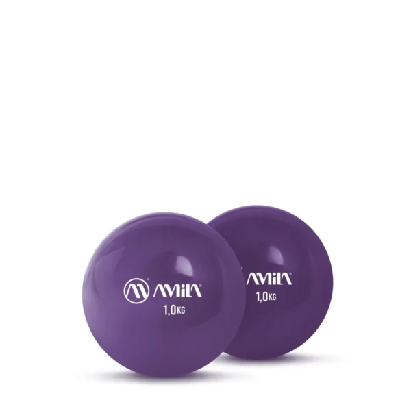 Фитнес Топка за Длан AMILA Palm Ball 1 кг – лилава